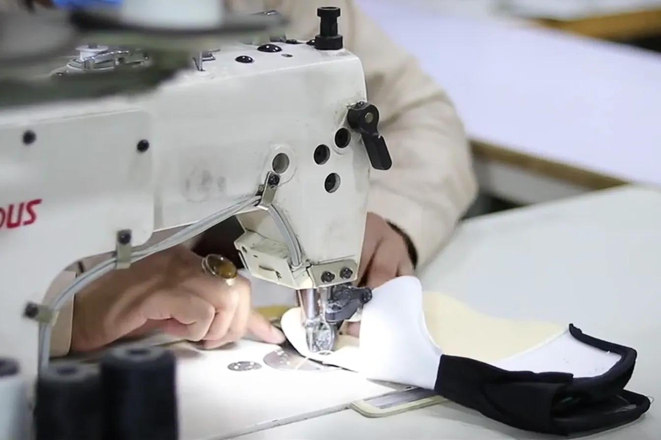 Goalkeeper glove prototyping and cutting department